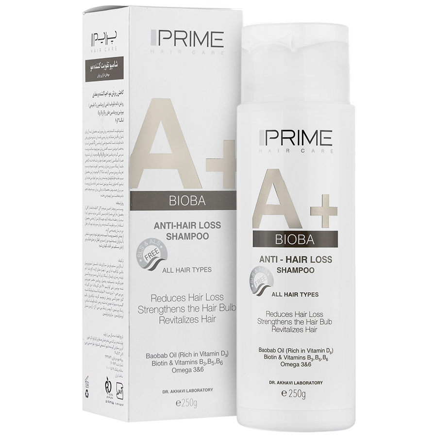شامپو ضد ریزش و تقویت کننده پریم مدل A+ حجم ۲۵۰ میلی لیتر