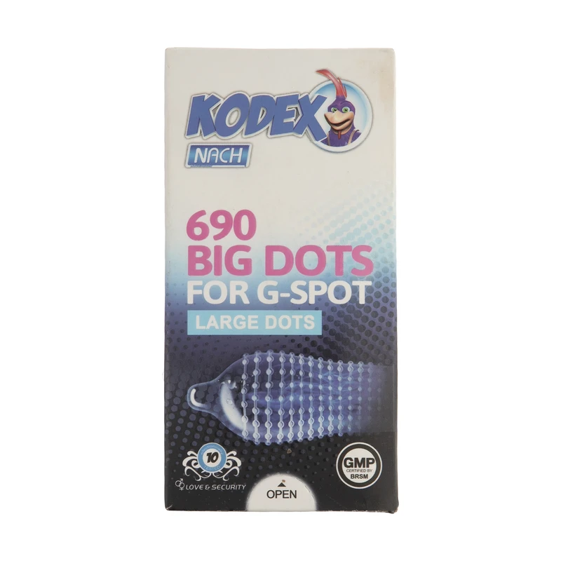 کاندوم ناچ کدکس مدل BIG DOTS بسته 10 عددی نمای ۴